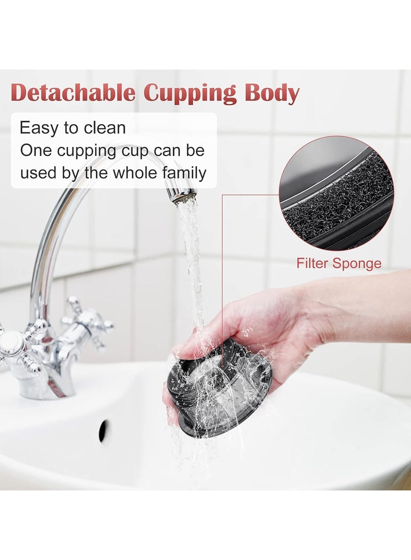 general Cupping Therapy Set, Electric Cupping Set Vacuum Cupping Massager, Intelligent Electric Cupping Therapy Set with Red Light Rechargeable Cupping Set Scraping Massage Tool - Image 3