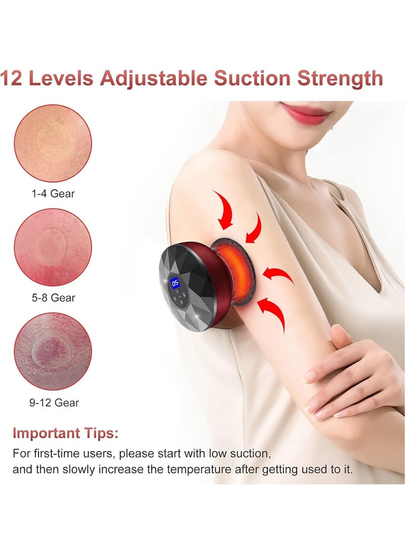 general Cupping Therapy Set, Electric Cupping Set Vacuum Cupping Massager, Intelligent Electric Cupping Therapy Set with Red Light Rechargeable Cupping Set Scraping Massage Tool - Image 4
