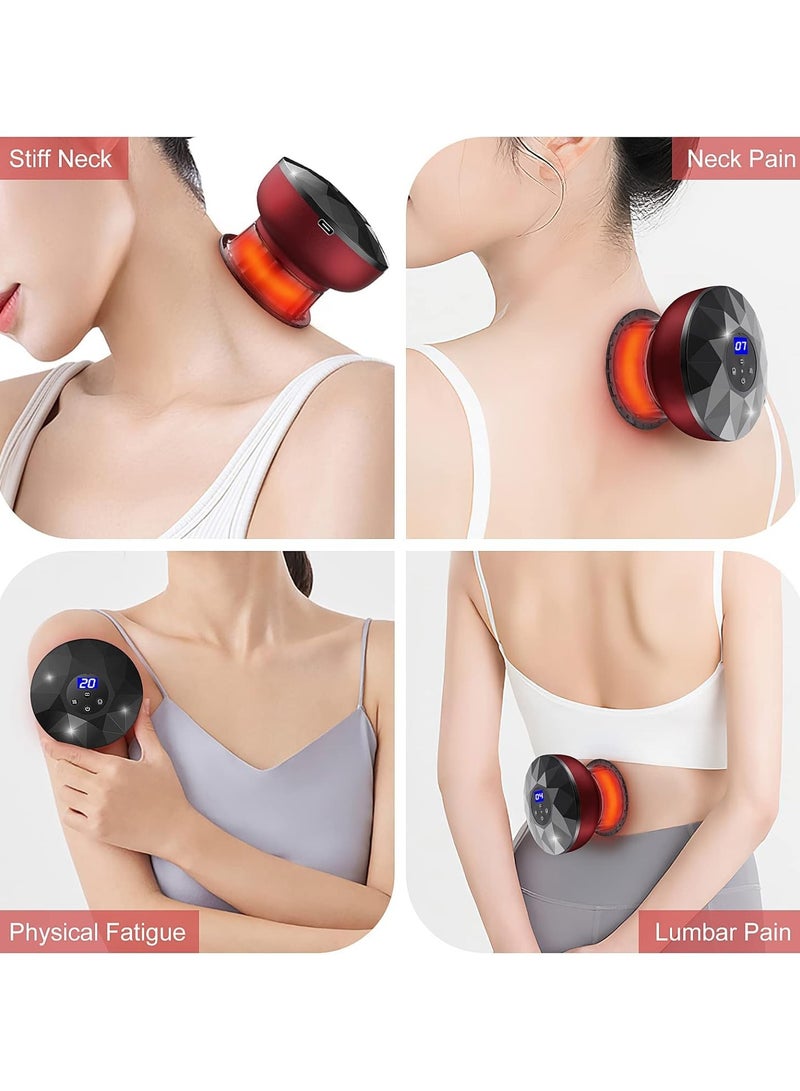 general Cupping Therapy Set, Electric Cupping Set Vacuum Cupping Massager, Intelligent Electric Cupping Therapy Set with Red Light Rechargeable Cupping Set Scraping Massage Tool - Image 5