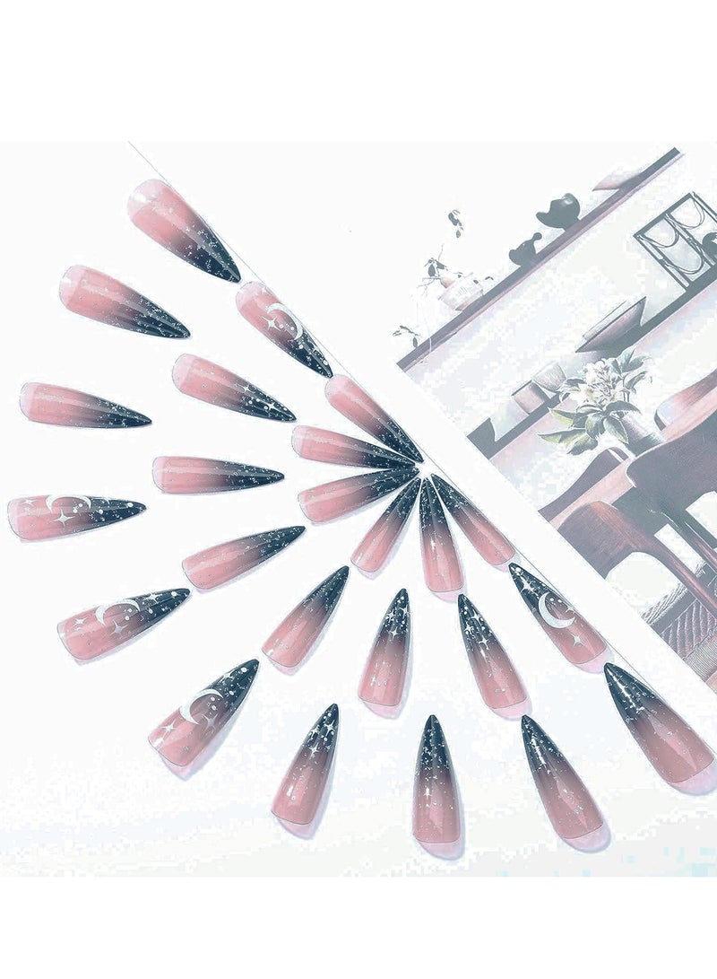 24-Piece Salon Acrylic False Nails Set - Image 2