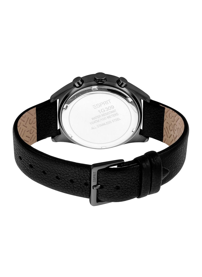 ESPRIT Leather Chronograph Watch ES1G309L0035  - Image 2