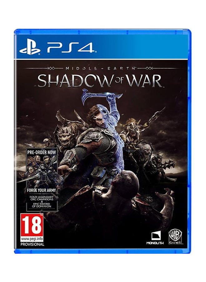 WB Games Middle Earth : Shadow Of War (Intl Version) - Role Playing - playstation_4_ps4 - Image 1