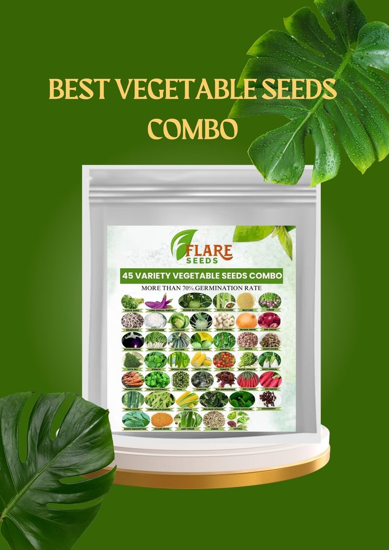 FLARE SEEDS Vegetables Seeds Combo For Home Garden 45 Varities Indian Vegetable Organic Seeds 2500+ Seeds - Image 2