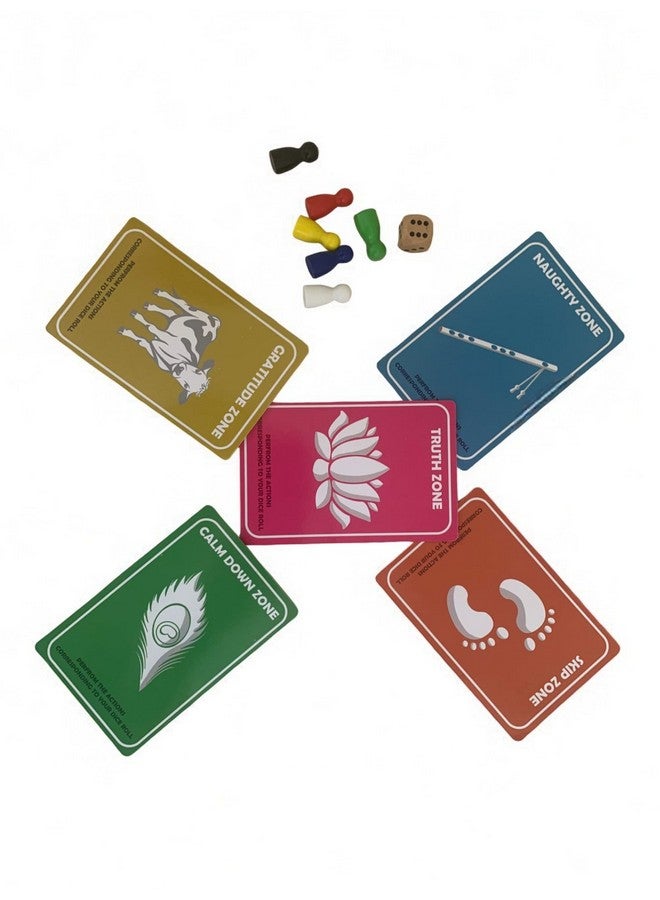 AVINYA Play with Krishna Board Game - A Divine Adventure Board Game for Adults and Kids 3+, Learn & Explore Krishna’s Adventures, Culturally Enriching and Engaging Proudly Made in India - Image 5