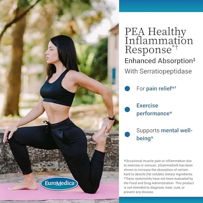 Terry Naturally EuroMedica Pea Healthy Inflammation Response - Joint Health Support - Exercise Performance & Post-Workout Support - Free of Dairy, Gluten, or Soy - 60 Capsules (30 Servings) - Image 3
