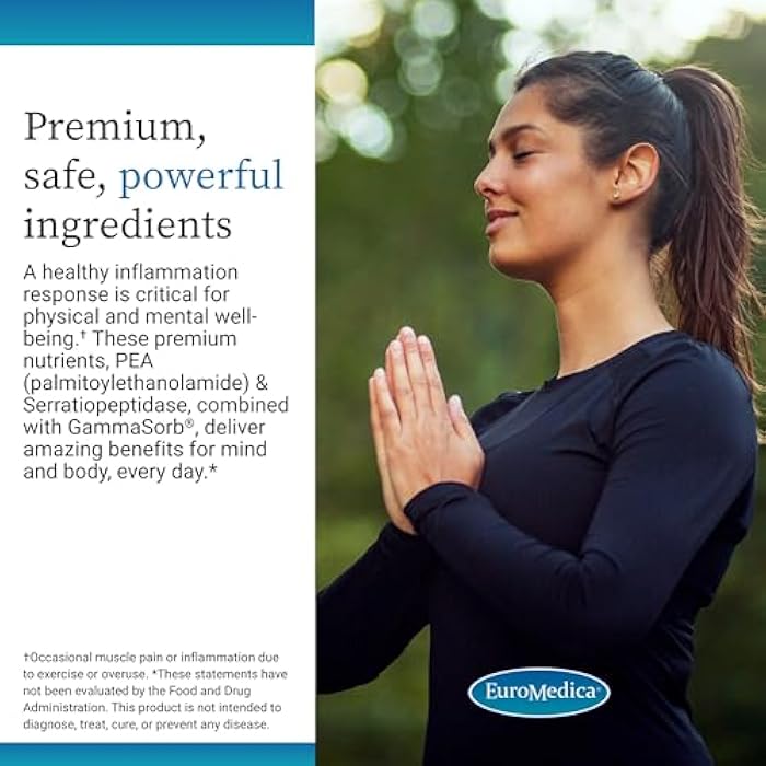 Terry Naturally EuroMedica Pea Healthy Inflammation Response - Joint Health Support - Exercise Performance & Post-Workout Support - Free of Dairy, Gluten, or Soy - 60 Capsules (30 Servings) - Image 5