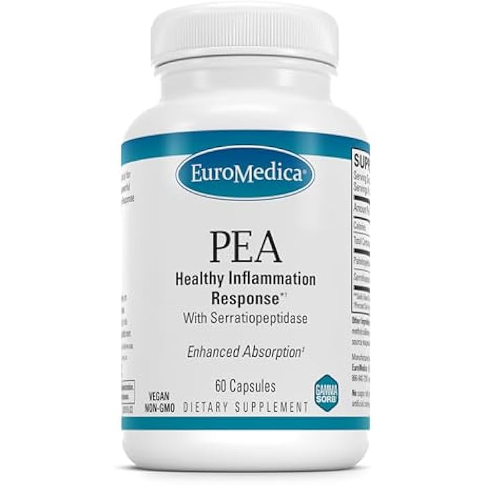 Terry Naturally EuroMedica Pea Healthy Inflammation Response - Joint Health Support - Exercise Performance & Post-Workout Support - Free of Dairy, Gluten, or Soy - 60 Capsules (30 Servings) - Image 1