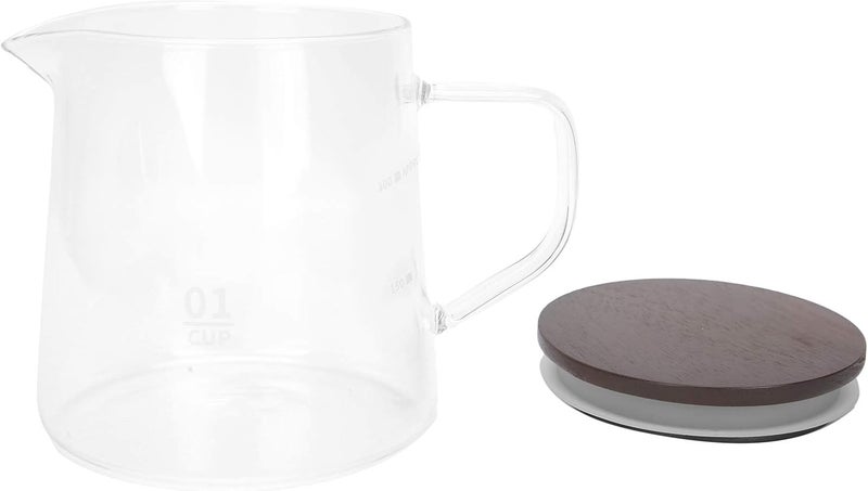 AUNMAS Coffee Pot, Heat Glass Jug with Anti Scalding Handle, Round Smooth Edge for Tea Milk Juice (300ml) - Image 1