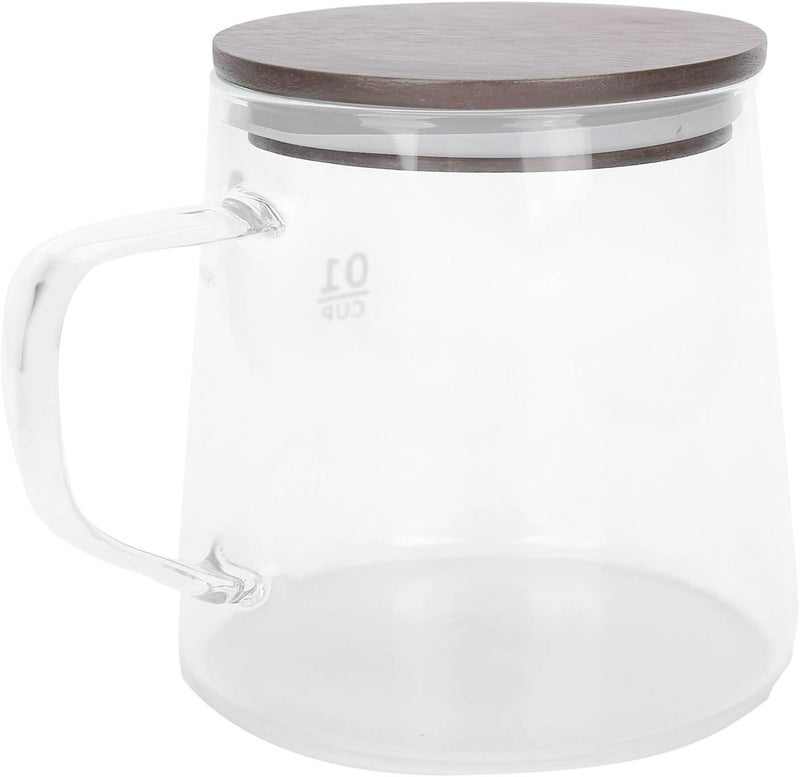 AUNMAS Coffee Pot, Heat Glass Jug with Anti Scalding Handle, Round Smooth Edge for Tea Milk Juice (300ml) - Image 4
