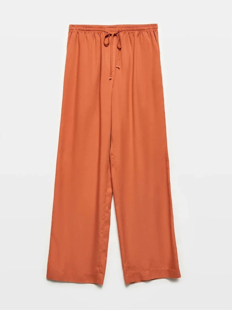 Dilvin Dilvin Women's Tencel Wide-Leg Trousers