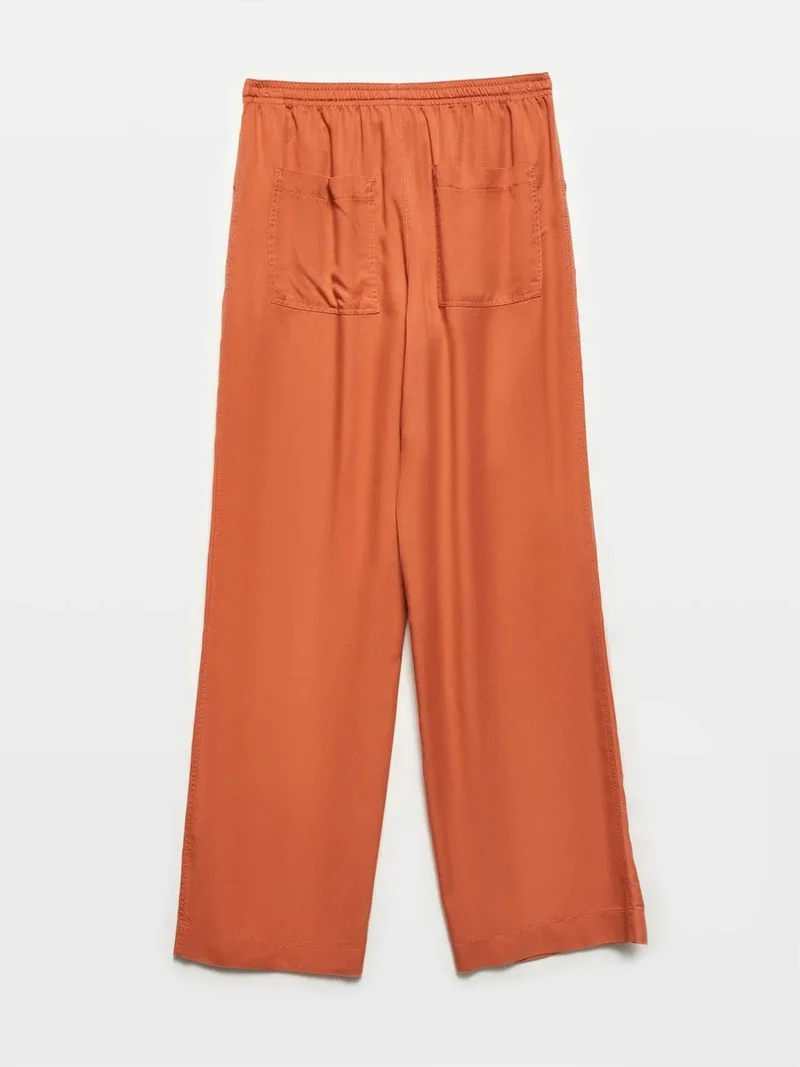 Dilvin Dilvin Women's Tencel Wide-Leg Trousers