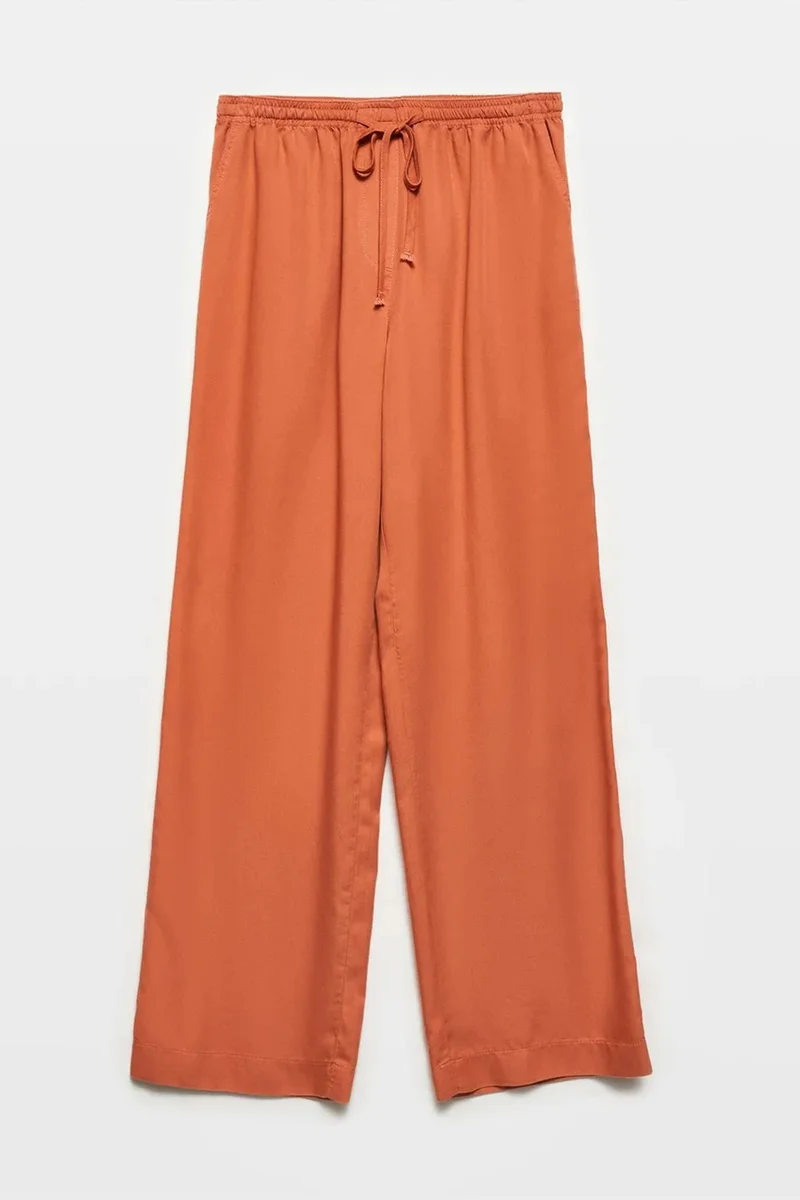 DILVIN Women's Tencel Wide-Leg Trousers