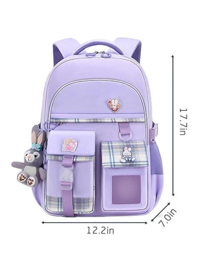 HOOKOR School bag, Cute School Backpack,school bag leisure backpack school student laptop backpack,accessories plush pendant for Teens Girls Women Studentsr School bag  - Image 3