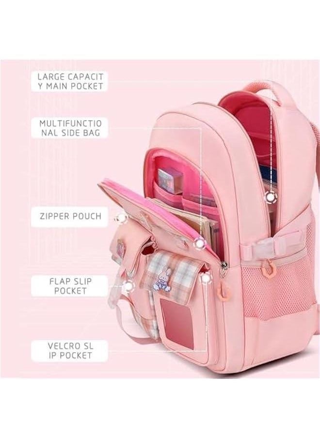HOOKOR School bag, Cute School Backpack,school bag leisure backpack school student laptop backpack,accessories plush pendant for Teens Girls Women Studentsr School bag  - Image 4