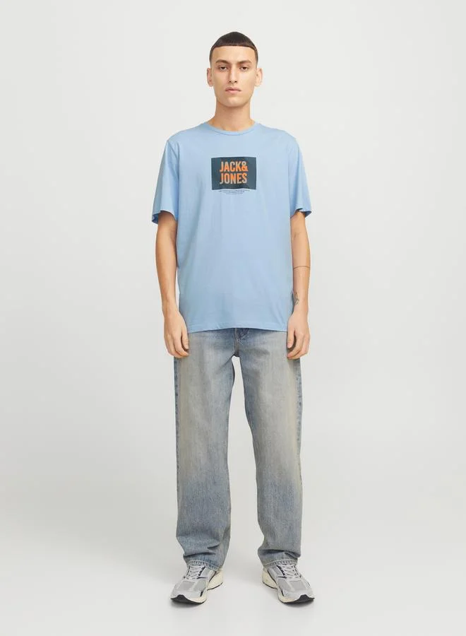 JACK & JONES Logo Print Crew Neck T-Shirt
