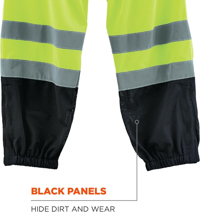 Ergodyne Unisex Adult Class Hivis Black Bottom Reflective Safety Pants Lime LargeXLarge US - Image 3