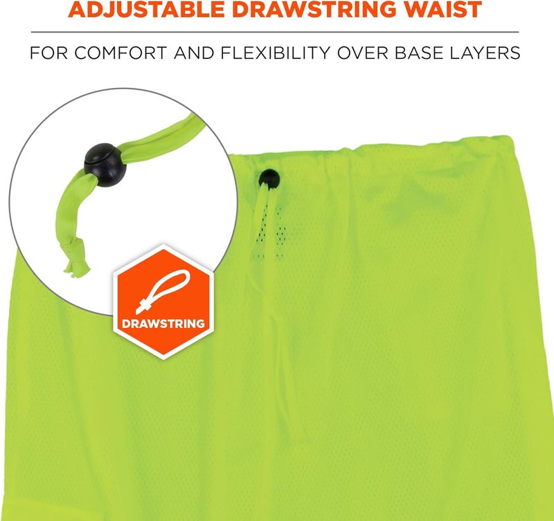 Ergodyne Unisex Adult Class Hivis Black Bottom Reflective Safety Pants Lime LargeXLarge US - Image 5