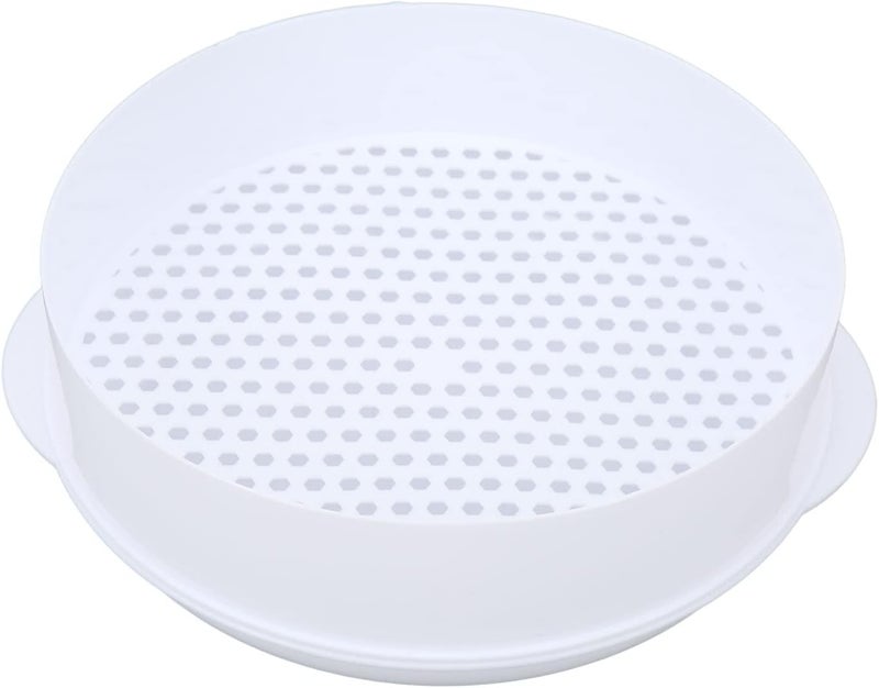 GLOGLOW Steamed Grid PP Plastic Material, HeatResistant with Transparent Cover, Ergonomic Handles, Large and Medium Sizes Available Microwave Steamer, DualLayer, Nan (Medium Double Layer) - Image 5