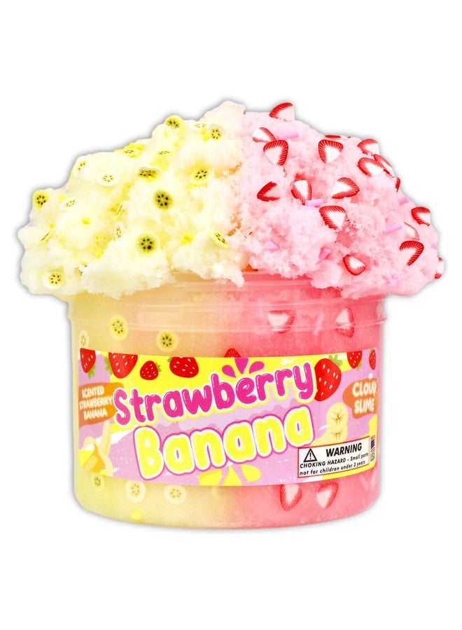 Dope Slimes Banana (8 Fl/Oz) - Scented Cloud Textured Slime - Handmade In Usa - Dope Slimes - Pink/Yellow - Image 1