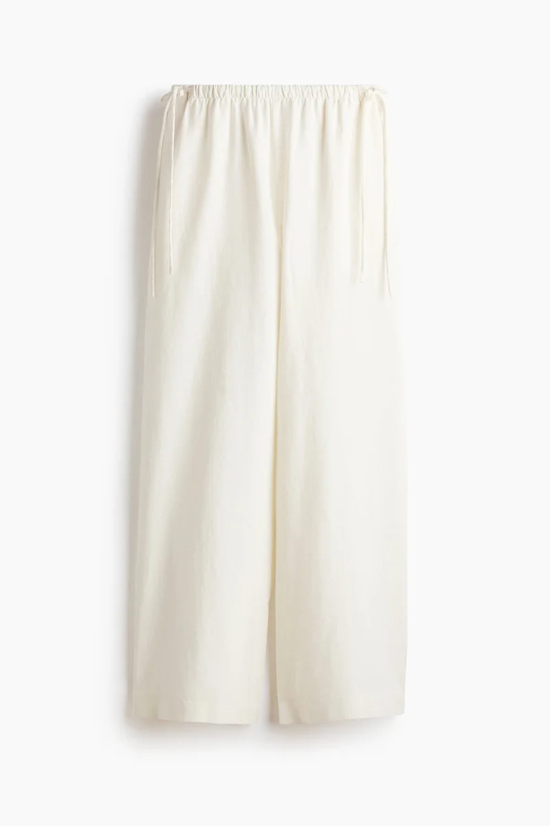 H&M Linen-blend drawstring trousers