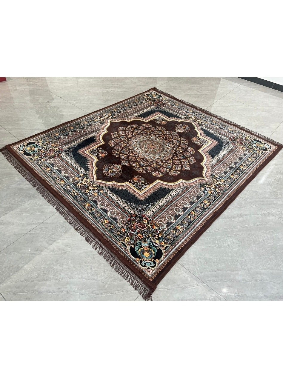 Interior Decoration Luxurious Indoor Home Floor Carpet Bedroom and Living Room Rug Anti Slip Floor Carpets, 180x200 cm, Polyester, Rectangle