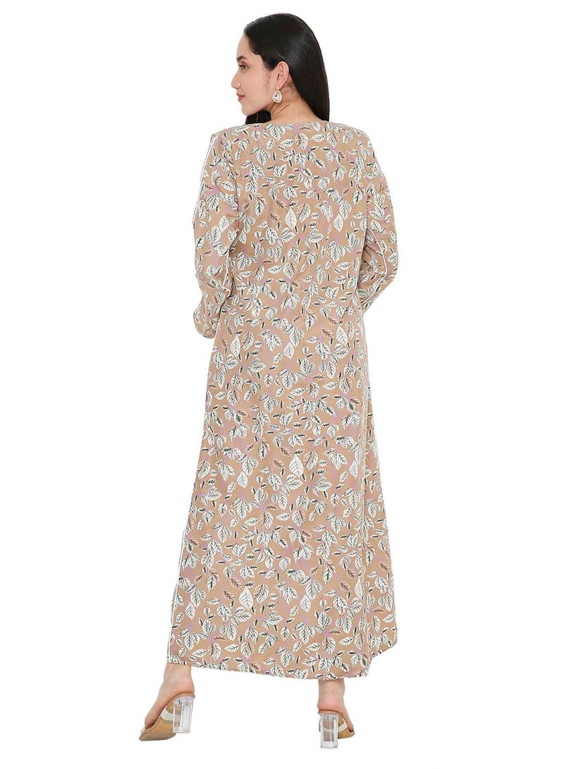 HANA & SARA MULTICOLOUR PRINTED UNIQUE STYLED ARABIC KAFTAN FARASHA JALABIYA DRESSES  - Image 2