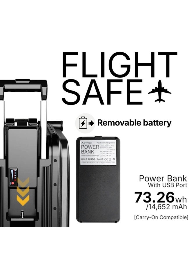 Airwheel SE3SL - Electric Luggage Scooter - Black | Smart Riding Suitcase with Removable Battery, Airwheel Luggage - Image 5