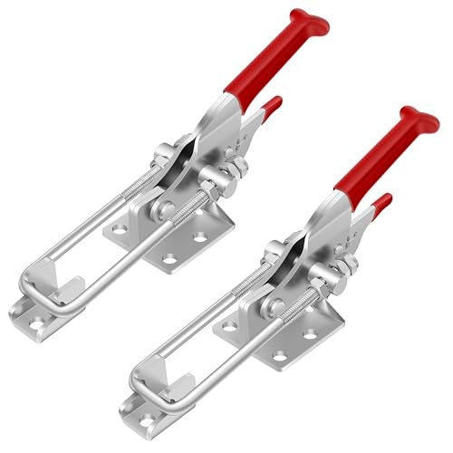 Dpyrrhic 2 Pack Toggle Latch Clamp Heavy Duty Latches 2000Lbs Holding Capacity Adjustable Latch Lock Smoker Clamps Latch for Industrial EquiIpmentTire CarrierBoxcarSmoker Lid - Image 1