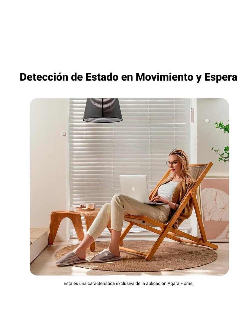 Aqara - Aqara FP1E Presence Sensor, Matter with Zigbee, Requires Aqara HUB Zigbee 3.0, mmWave Radar Motion Sensor, AI Spatial Learning, Compatible with HomeKit, Alexa, Google Home, SmartThings - Image 1