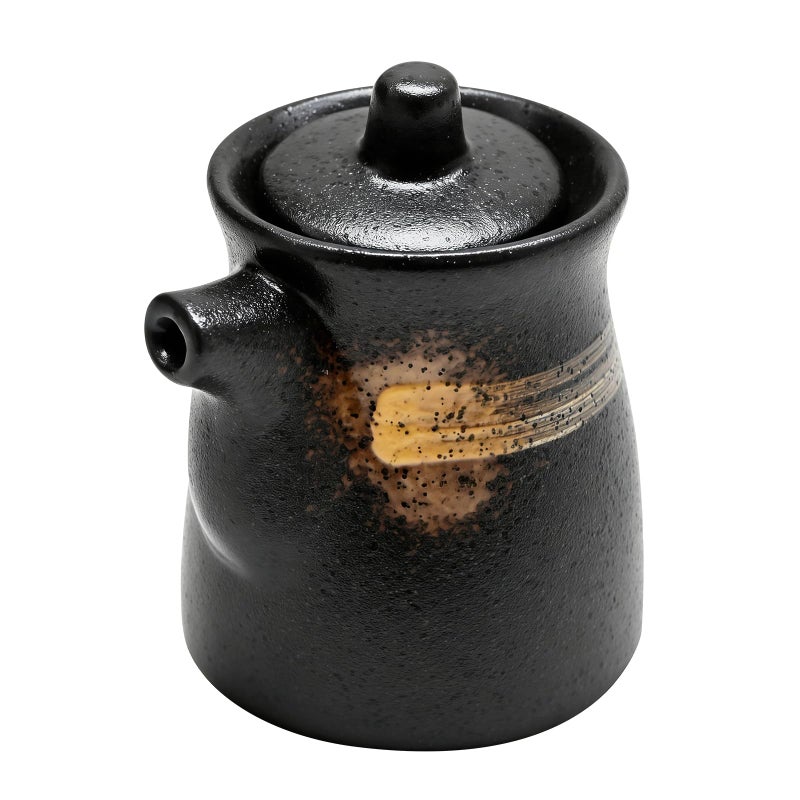 MDEOOSKY Ceramic Seasoning Bottle, Japanese Style Earthenware Ceramic Oil Dispenser, Olive Oil Dispenser, Sushi Sauce Container, 6.76 fl oz - Image 1