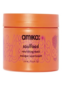 amika Amika Soulfood Nourishing Hair Mask 250ml – Deep Hydration and Repair Treatment with Jojoba Seed Oil and Sea Buckthorn for Soft, Smooth, and Revitalized Hair – Ideal for Dry, Damaged, and Color-Treated Hair, Vegan & Cruelty-Free  - Image 1
