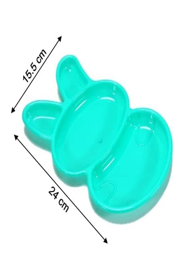 Plenteous Unbreakable Rabbit Shaped Kids Plates Set of 6 | BPA-Free Multicolor Plastic Plates for Toddlers Children | Lightweight, Durable, and Safe Snack Dinner Plates for Boys and Girls (Multicolor) - Image 5