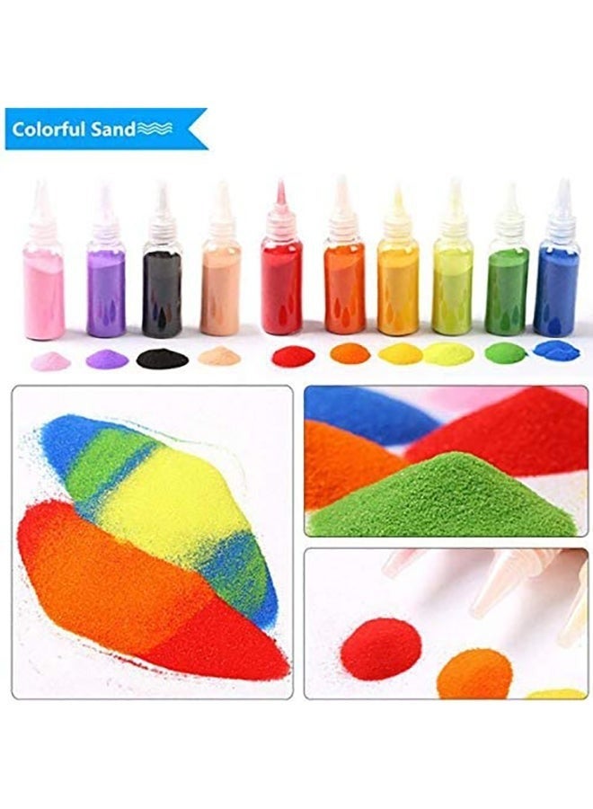مجموعة رسم بالرمل DIY مكونة من 12 قطعة - Image 4