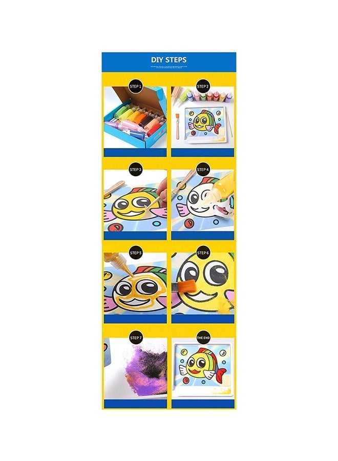 مجموعة رسم بالرمل DIY مكونة من 12 قطعة - Image 3