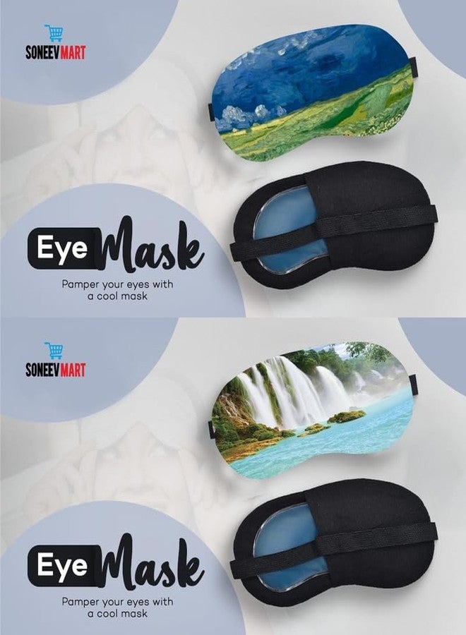 SONEEV MART Luxurious Gel Eye Mask for Soothing Relaxation and Stress Relief Reusable and Cold Therapy Ideal for Puffy Eyes, Dark Circles Headache Relief [PACK OF 2] - Image 2