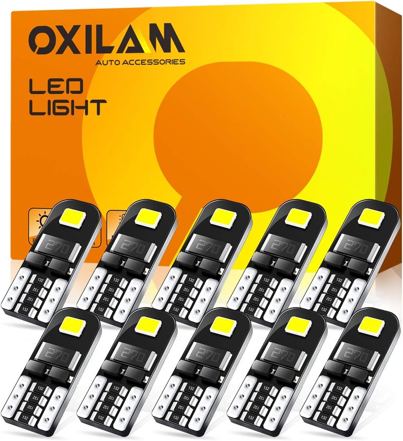 OXILAM 194 LED Bulbs - Super Bright 6000K White (10 PCS) - Image 1