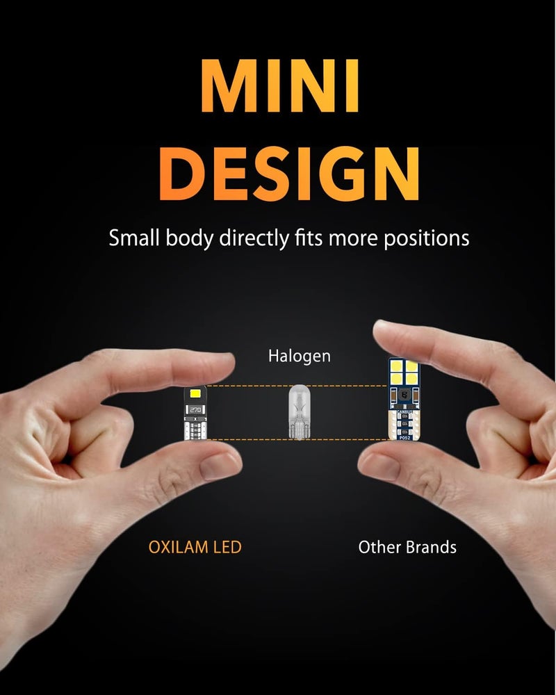 OXILAM 194 LED Bulbs - Super Bright 6000K White (10 PCS) - Image 4