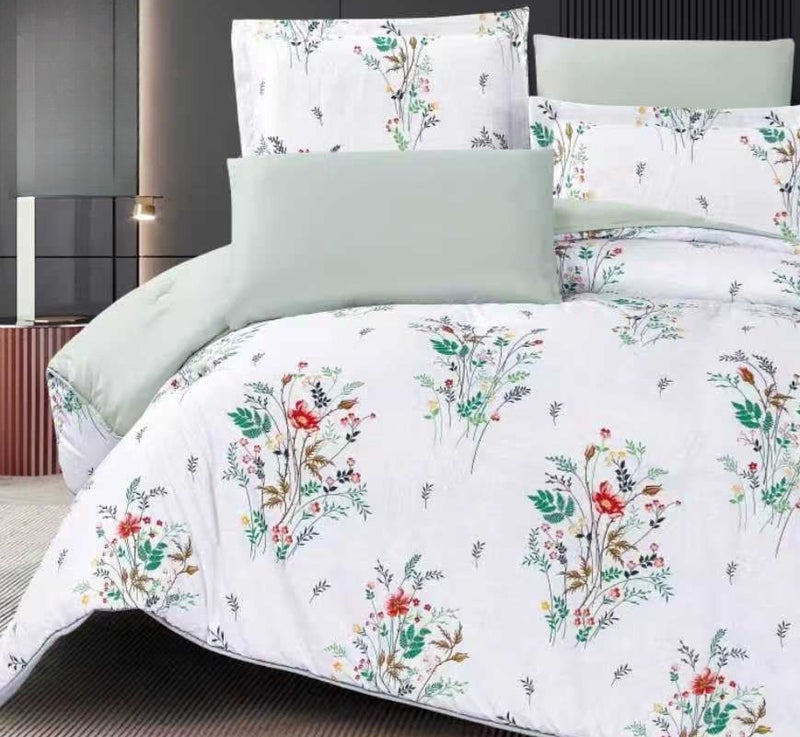 Luxury microfiber double bed set — 6 pieces in perfect sizes: Bedspread 240x260cm, Fitted sheet 200x200cm, Pillowcases 50x75cm, Cushions 45x45cm - Image 2