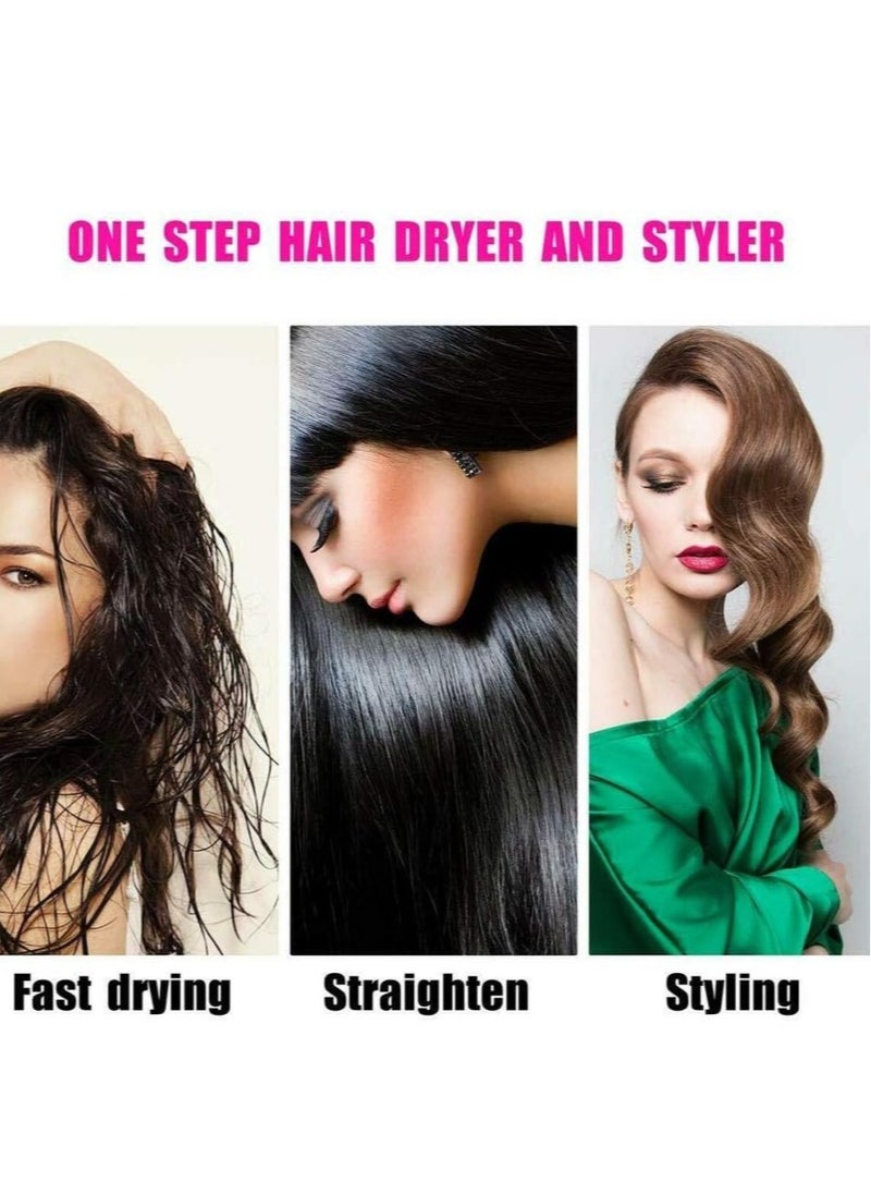 JAJEEK "NEW 3-in-1 One-Step Hot Air Hair Brush – Electric Straightener, Curler & Dryer Comb (Green)"  - Image 2