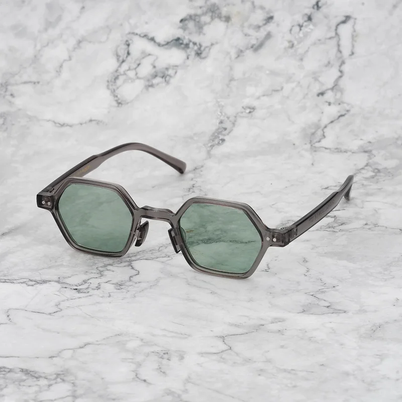 Explicit Poets Explicit Poets Unisex Leon Gray-Light Green Stylish Sunglasses, 44EP9