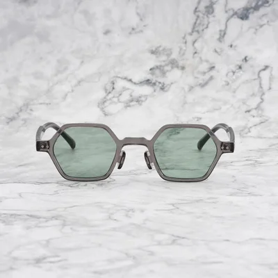 Explicit Poets Explicit Poets Unisex Leon Gray-Light Green Stylish Sunglasses, 44EP9