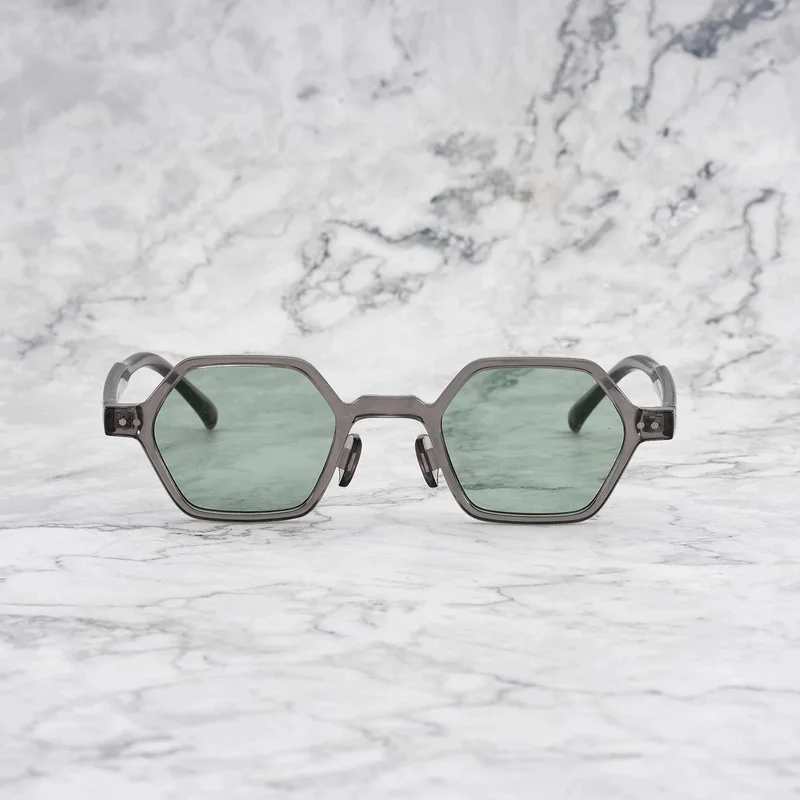 Explicit Poets Explicit Poets Unisex Leon Gray-Light Green Stylish Sunglasses, 44EP9