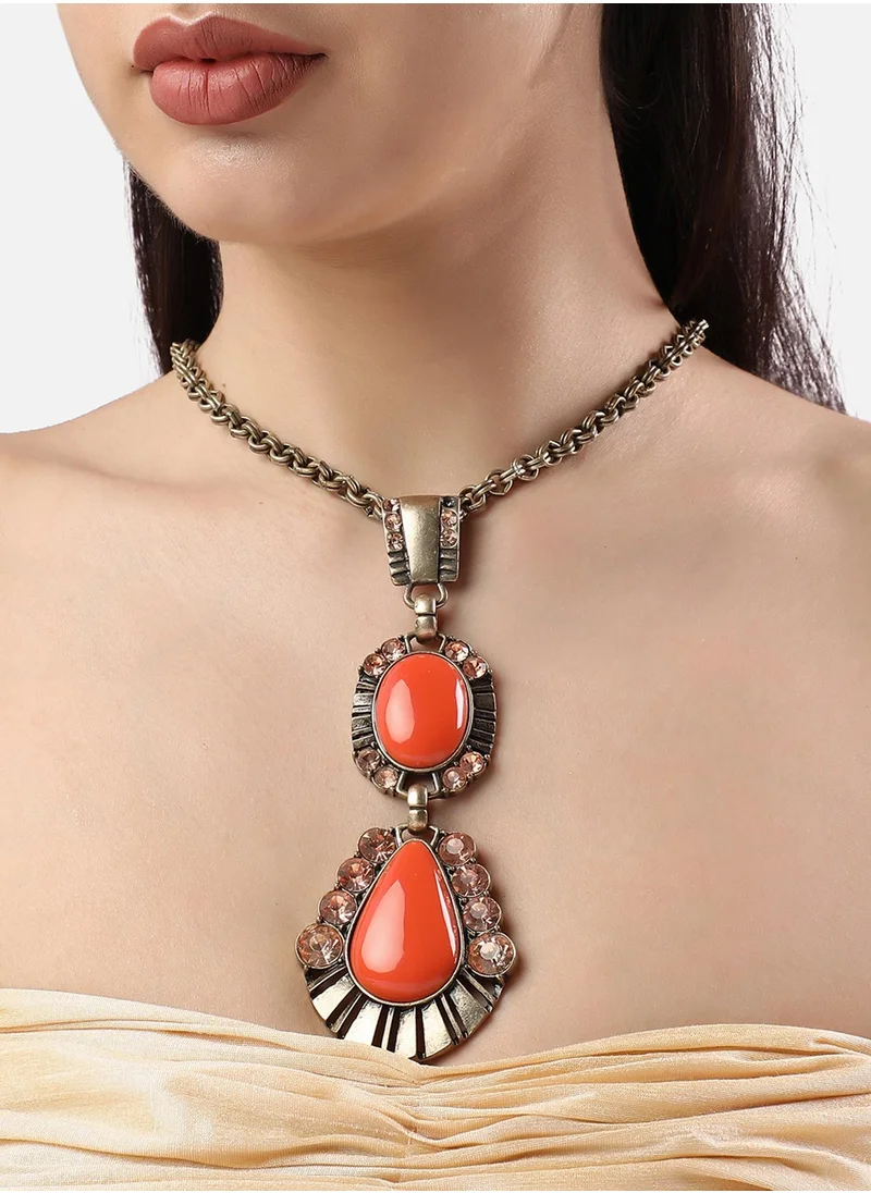 SOHI Designer Statement Stone Necklace