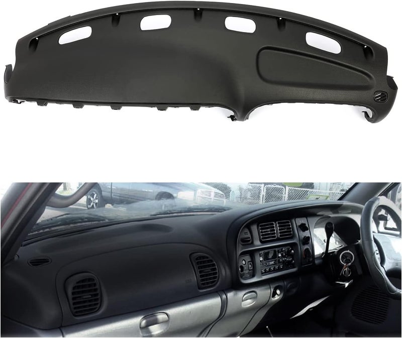 Kojem Dash Pad Cover Replacement for 1998-2002 Dodge Ram 1500 2500 3500 - Black Dashboard - Image 1