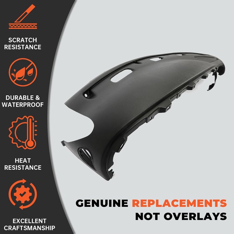 Kojem Dash Pad Cover Replacement for 1998-2002 Dodge Ram 1500 2500 3500 - Black Dashboard - Image 4