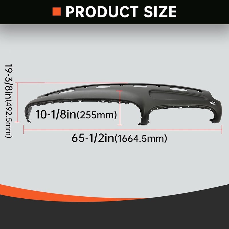 Kojem Dash Pad Cover Replacement for 1998-2002 Dodge Ram 1500 2500 3500 - Black Dashboard - Image 5