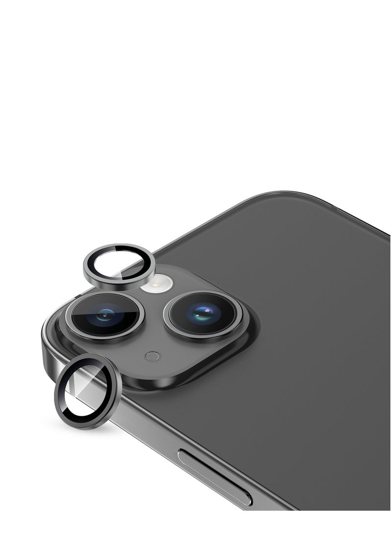 Moxedo Camera Lens Protector Aliminum Alloy with Easy Installation Tool Compatible for iPhone 15 Plus 6.7 /iPhone 15 6.1 (Black) - Image 1