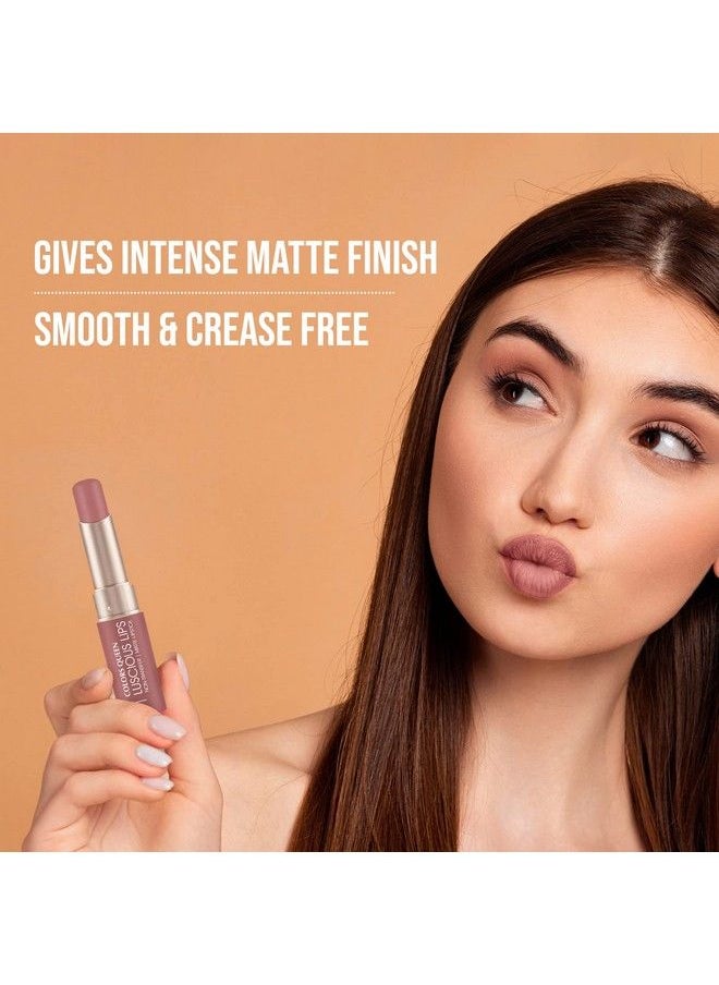 COLORS QUEEN Luscious Lips Non Transfer Creamy Matte Lipstick ; Highly Pigmented With Smooth Application ; Long Lasting Lipstick Waterproof ; Smudge Proof Lipstick For Women (Gossip 3.5G)  - Image 4