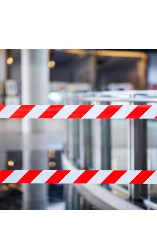 Midwest Hazard Warning Tape, 3" x 100 yards Red and White Non-Adhesive Barrier Tape for Caution Safety Barricade Construction and Danger/Hazardous Areas - Image 5