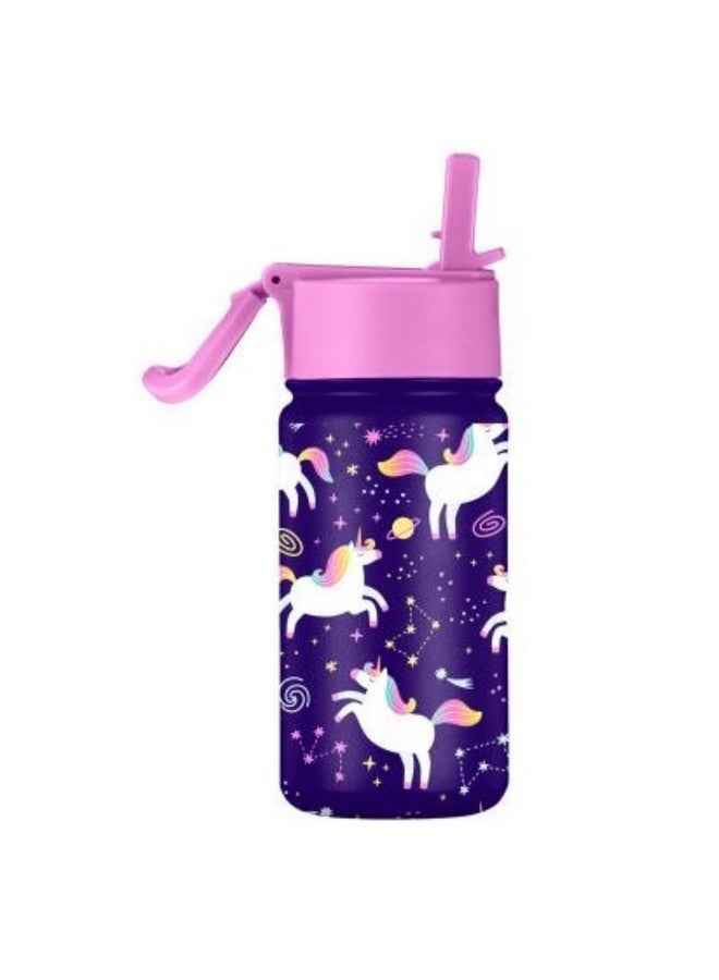 SOLARA Insulated Water Bottle for Kids 450ml, Kids Water Bottle, Sipper Bottle for Kids, Thermosteel Kids Bottles, Stainless Steel Water Bottles for Kids, Straw Bottle for Kids, Unicorn - Image 1